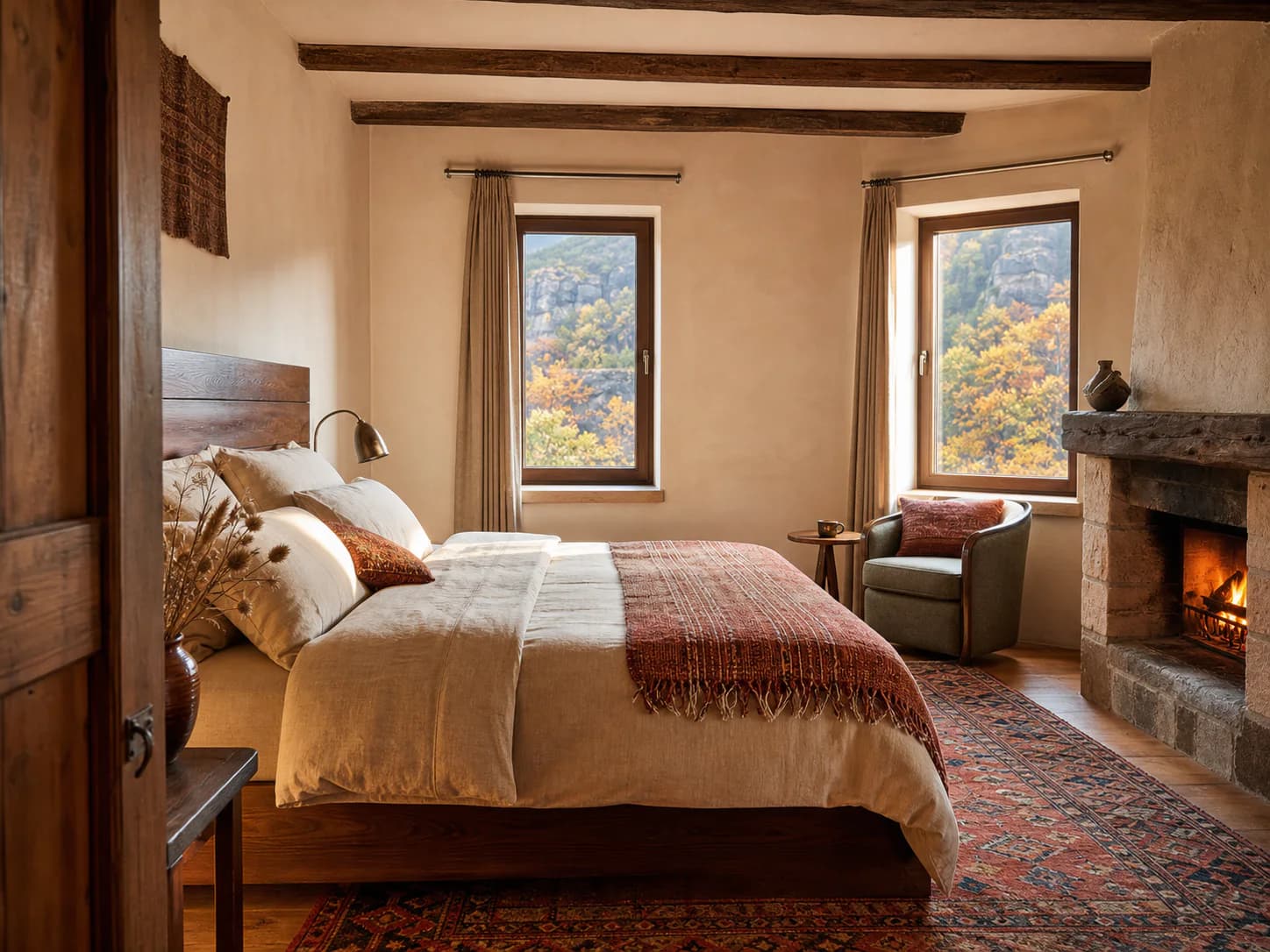 Golden Suite — Corner room over the canyon